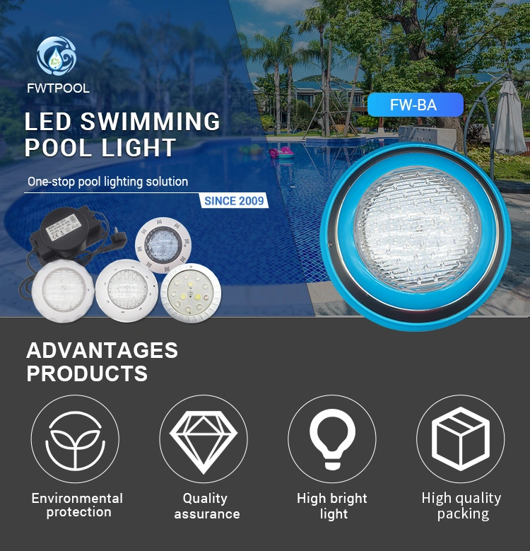 IP68 Waterproof Submersible Stainless Steel PC Wall Mounted Stainless Steel Pool Lamp