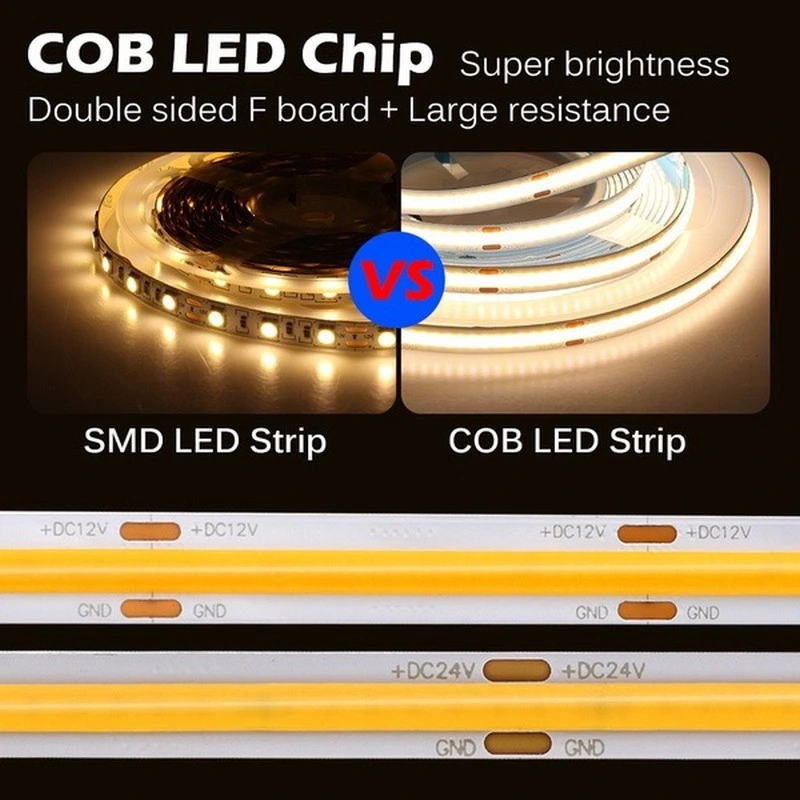 COB LED Rope Light High Density 512 LED Flexible Dotless